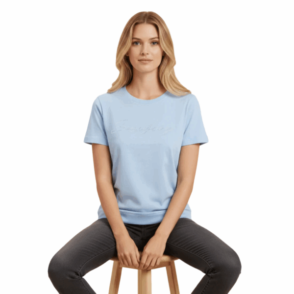 SISSYBOY/TSHIRT PALE BLUE T32848 WITH PEARL BLING - Image 3