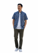 STERLING/SHIRT CHECK NAVY MUSTARD 3193019 39