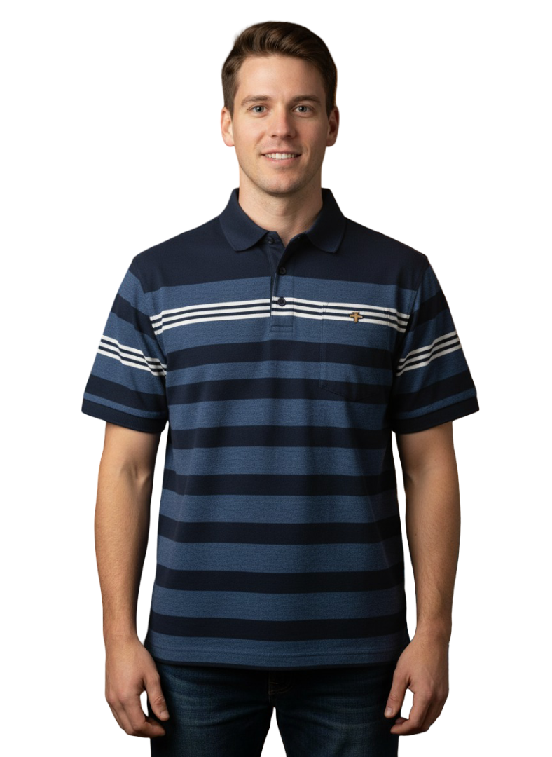 STER535-1 STERLING/GOLF T NAVY WHITE 9096870 38 - Image 1