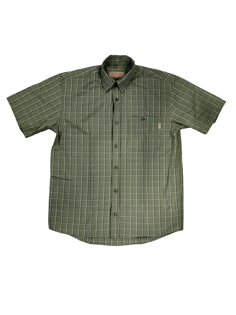 STER541-1 STERLING/SHIRT CHECK OLIVE WHITE 3193009 40 SINGLE POCKET - Image 1