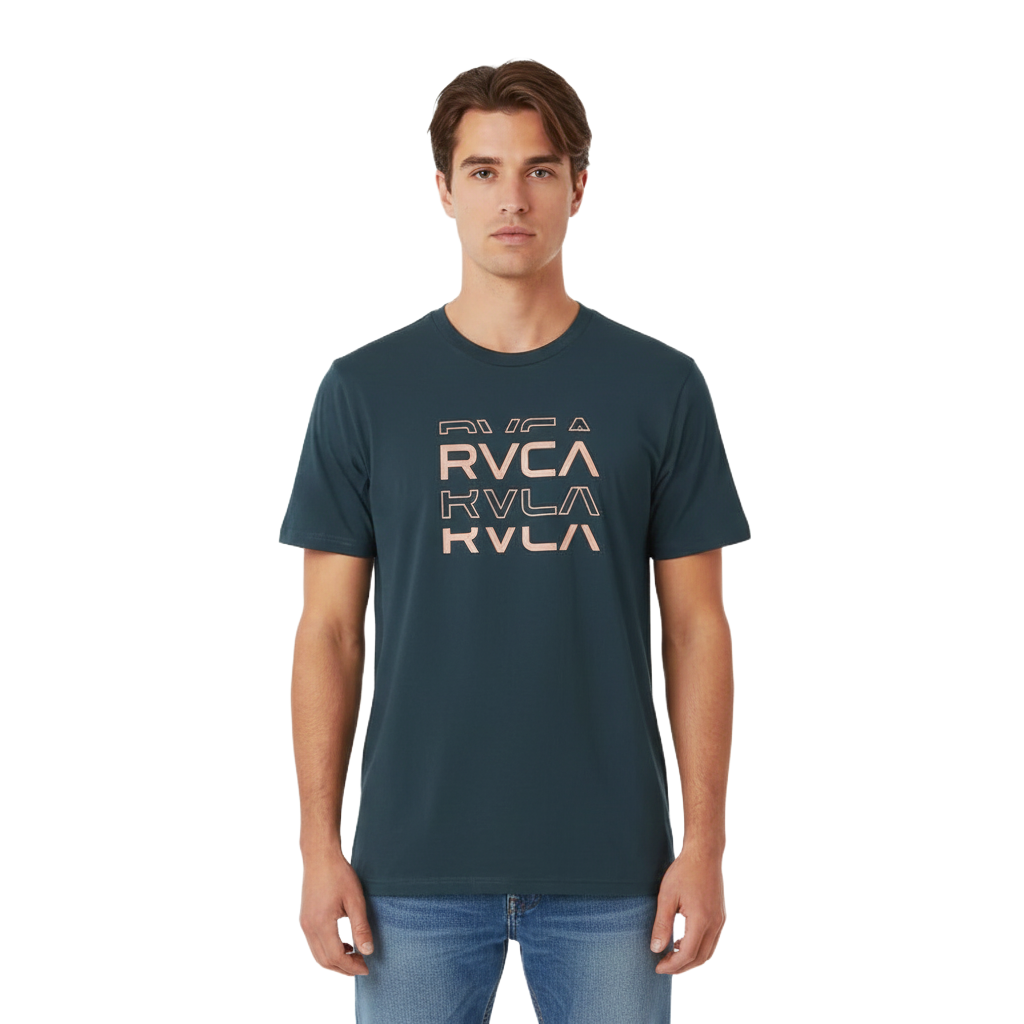 RV392-1 RVCA/TSHIRT OFF BLACK 10530 SHATTER - Image 1