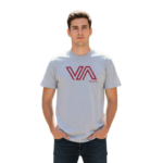 RVCA/TSHIRT SNOW HEATHER MELANGE 10517 STENCIL VA