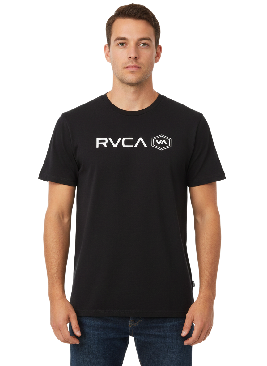 RV407-1 RVCA/TSHIRT OFF BLACK 10522 AIR HEX - Image 1
