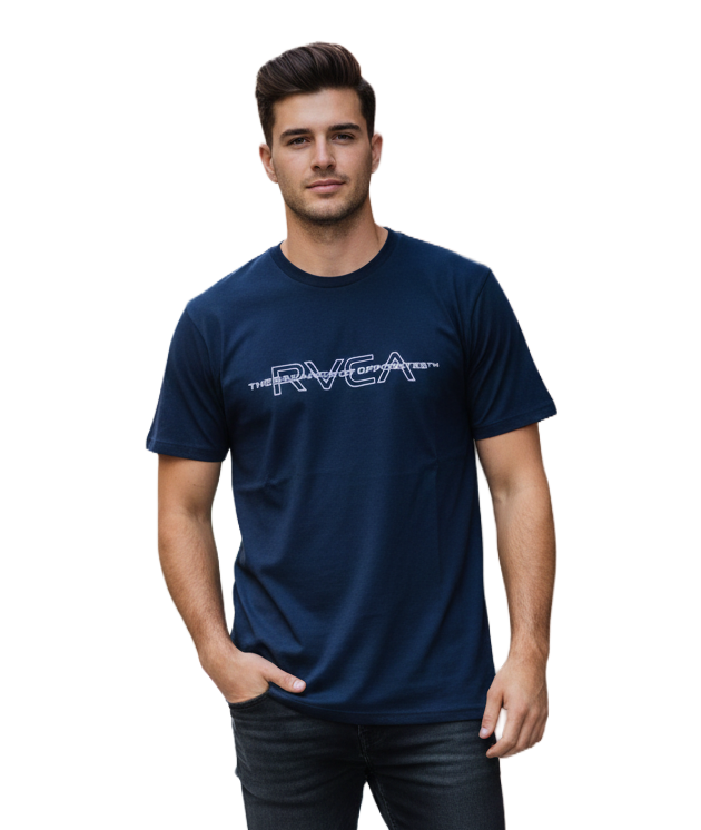 RV408-1 RVCA/TSHIRT NAVY BLAZER 10520 PIN TOP - Image 1