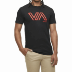 RVCA/TSHIRT OFF BLACK 10517 STENCIL VA