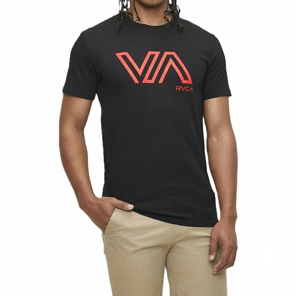 RVCATSHIRT OFF BLACK 10517 STENCIL VA RVCA/TSHIRT OFF BLACK 10517 STENCIL VA - Image 1