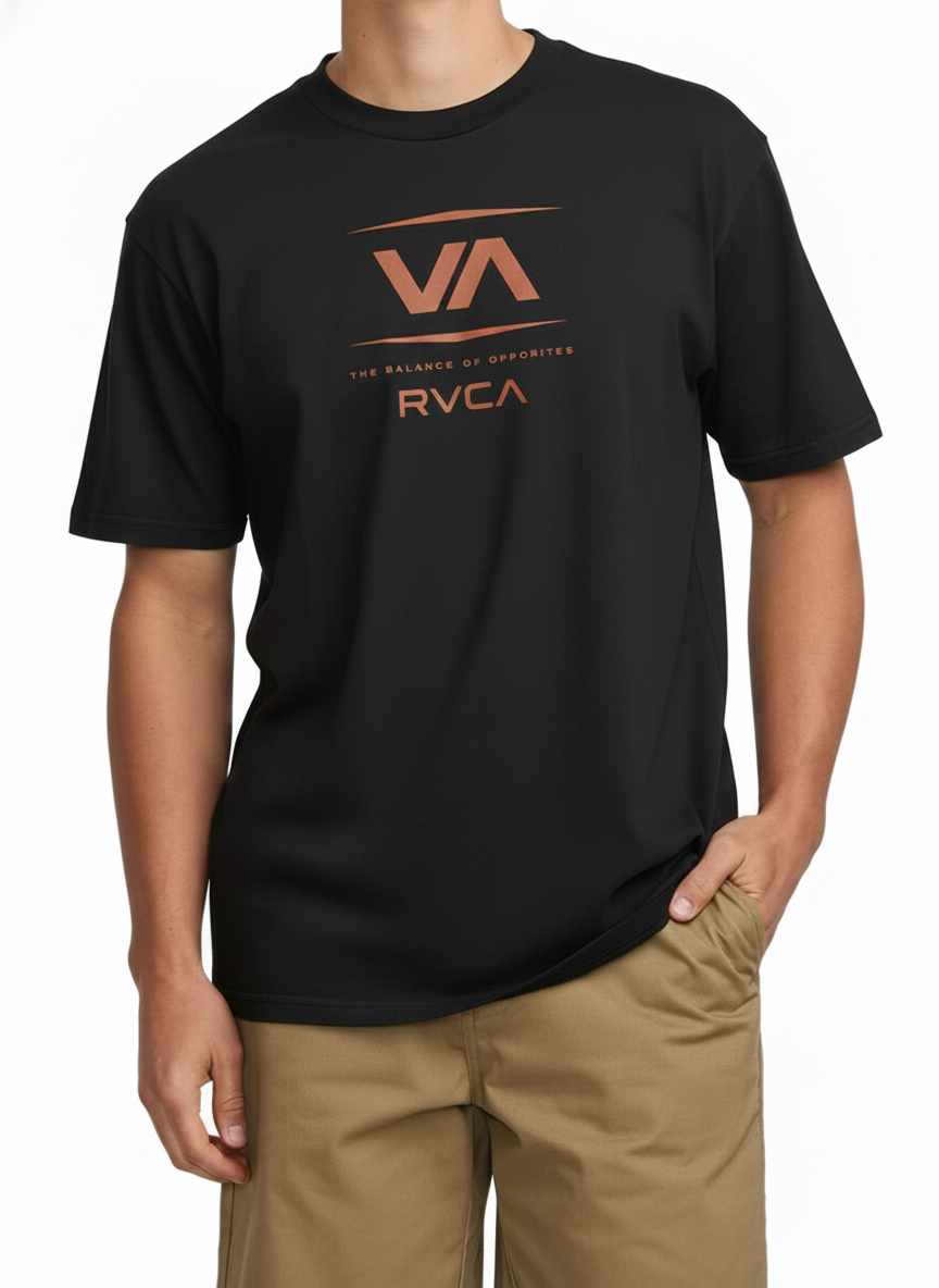 RVCATSHIRT OFF BLACK 10528 AFTER BALANCE RVCA/TSHIRT OFF BLACK 10528 AFTER BALANCE - Image 1