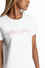 SISSYBOY/TSHIRT WHITE T32841 PINK BEADED LOGO - Image 2