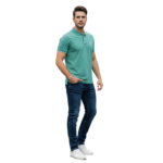 WILDEBEES/GOLF T CADET BLUE PIQUE WBM276