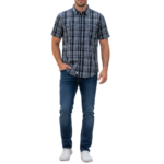 WILDEBEES/SHIRT GRANITE/NAVY/AIRFORCE CHECK WMA368