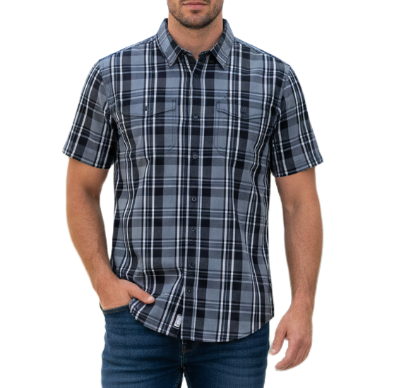 WIL425-1 WILDEBEES/SHIRT GRANITE/NAVY/AIRFORCE CHECK WMA368 - Image 1