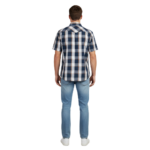 WILDEBEES/SHIRT NAVY/GREY/BROWN CHECK WMA371 - Image 2
