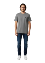 FOX/TSHIRT PEWTER 0118 SMK SCREEN