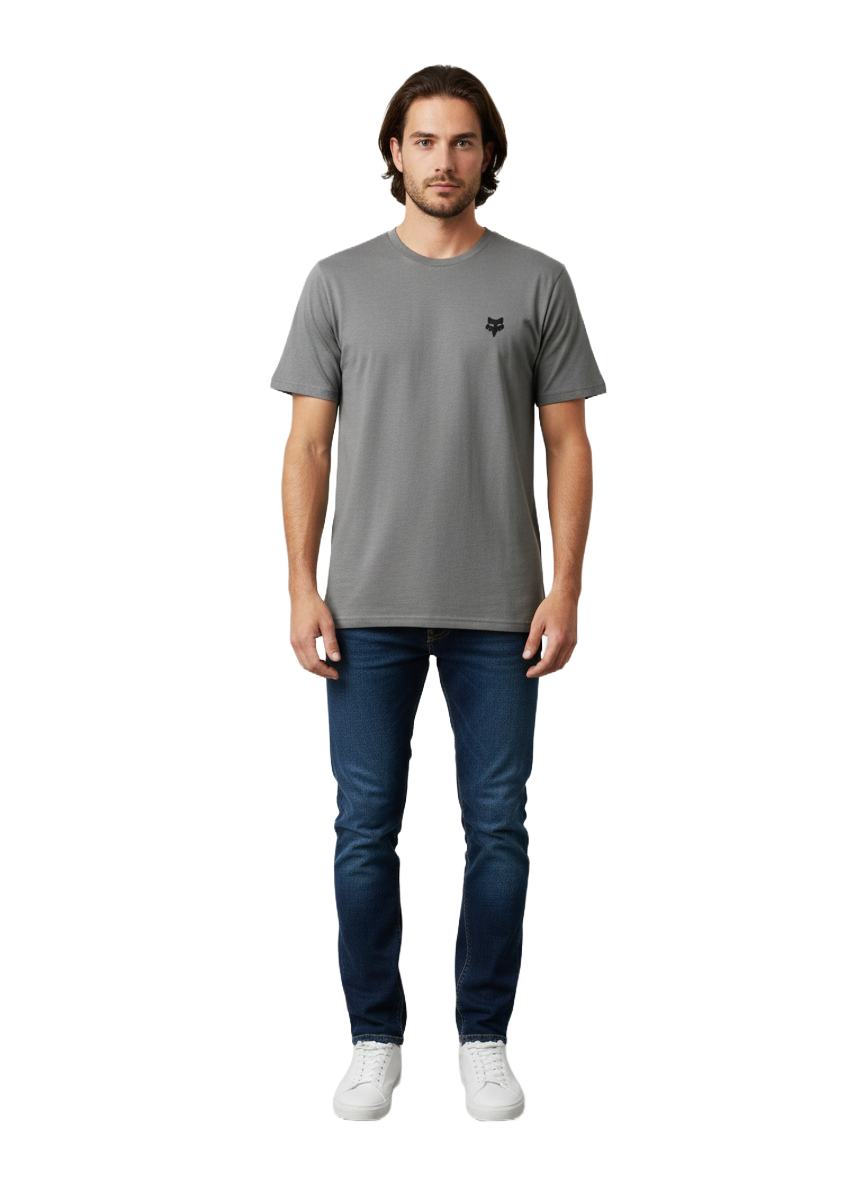 FOX353-1 FOX/TSHIRT PEWTER 0118 SMK SCREEN - Image 1