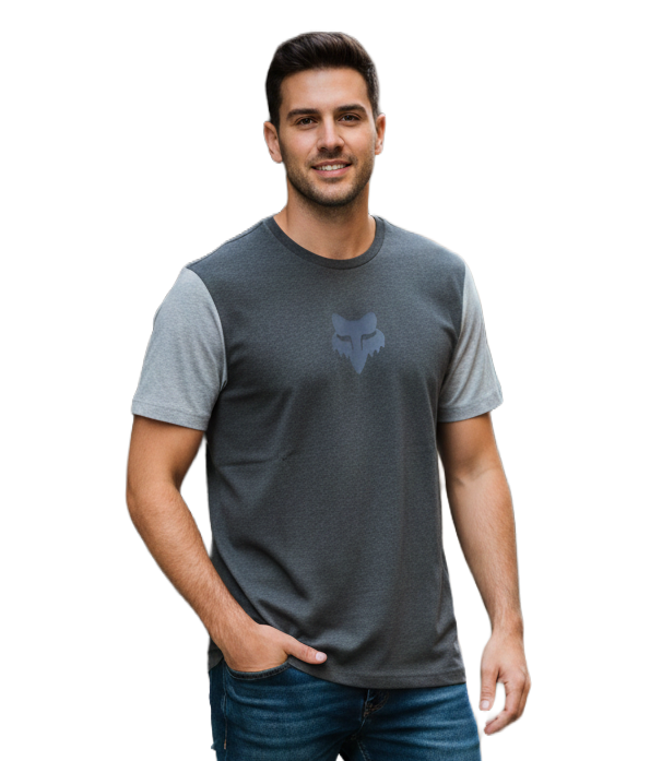 FOX356-1 FOX/TSHIRT MEDIUM GREY HEATHER/LIGHT GREY HEATHER 0202 - Image 1