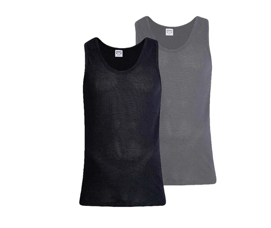 JOC059-1 JOCKEY/VEST BLACK GREY MVE700402 - Image 1