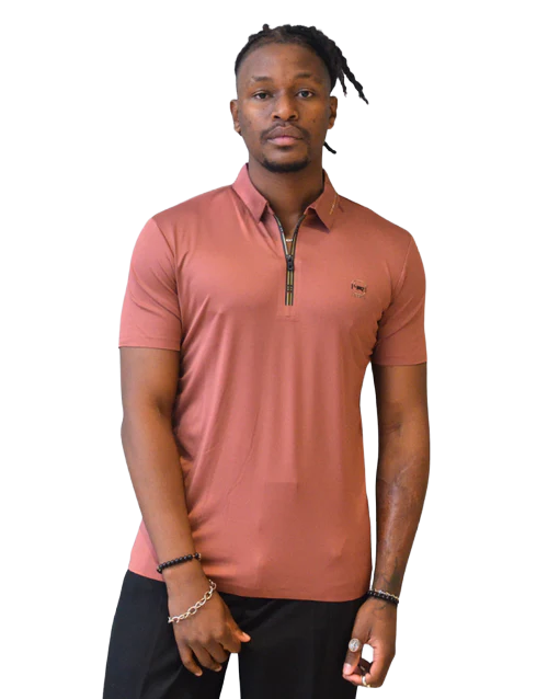 LOR006-1 LORETI/GOLF TSHIRT TAVO POWDER PINK T0103 - Image 1
