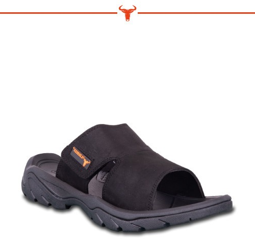 WIL428-1 WILDEBEES/LANGPAD BLACK SANDAL - Image 1