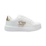 SISSYBOY/SHOES SH1464 WHITE REQUEL PEARL SB SNEAKER WITH SATIN LACES