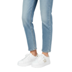 SISSYBOY/SHOES SH1464 WHITE REQUEL PEARL SB SNEAKER WITH SATIN LACES - Image 2