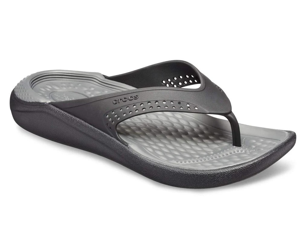 CR419-1 CROCS/LITERIDE FLIP BLACK MENS - Image 1
