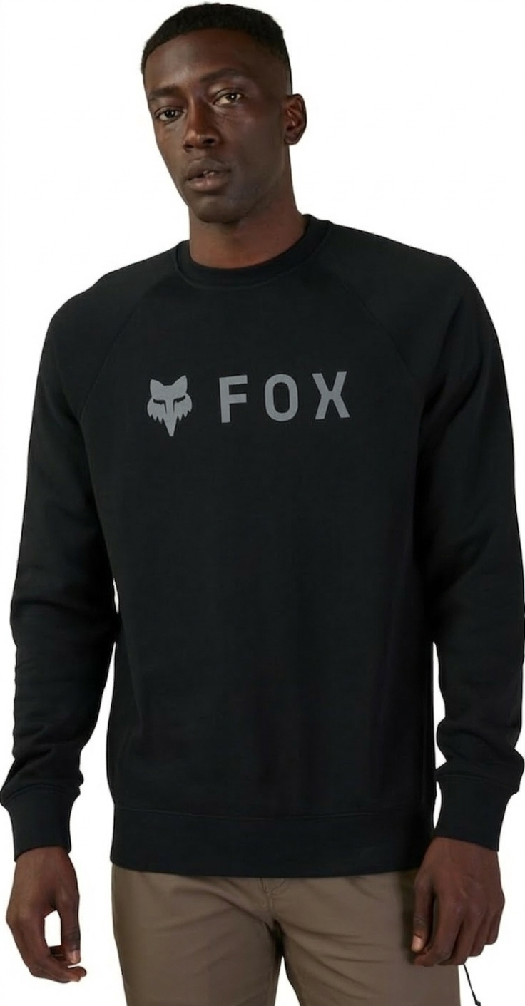 FOX371-1 FOX/SWEAT TOP BLACK 0235 ABSOLUTE LS CREW FLEECE - Image 1