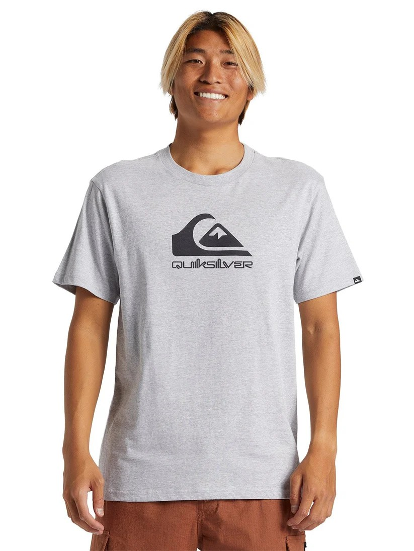 QUIK26-1 QUIKSILVER/TSHIRT NAVY LOGO HEATHER GREY 6187 - Image 1