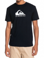 QUIKSILVER/TSHIRT BLACK WHITE LOGO 6187 NEW PRINT