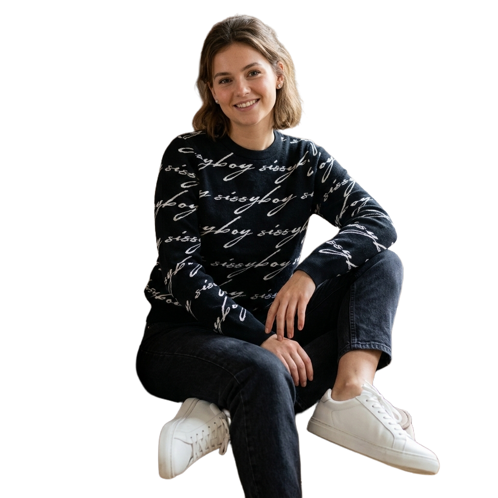 SI1381-1 SISSYBOY/SWEATER BLACK OFF WHITE T33027 - Image 1