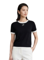 SISSYBOY/KNIT TOP BLACK WHITE T33010 NEW OBSESSION KNIT