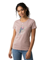 WILDEBEES/LADY TSHIRT CHIFFON PERCHED ROLLER WLA309