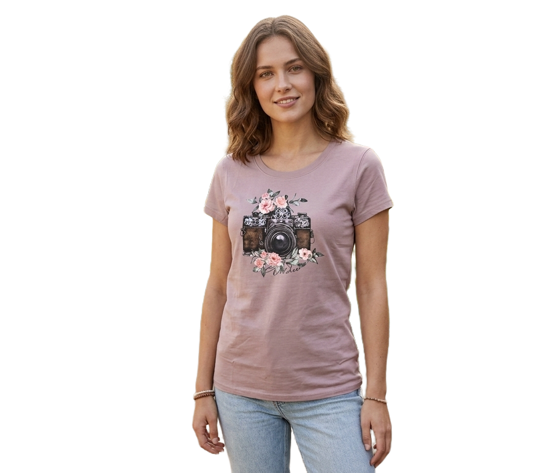 WIL461-1 WILDEBEES/LADY TSHIRT CHIFFON WLA328 CAPTURED MOMENTS - Image 1