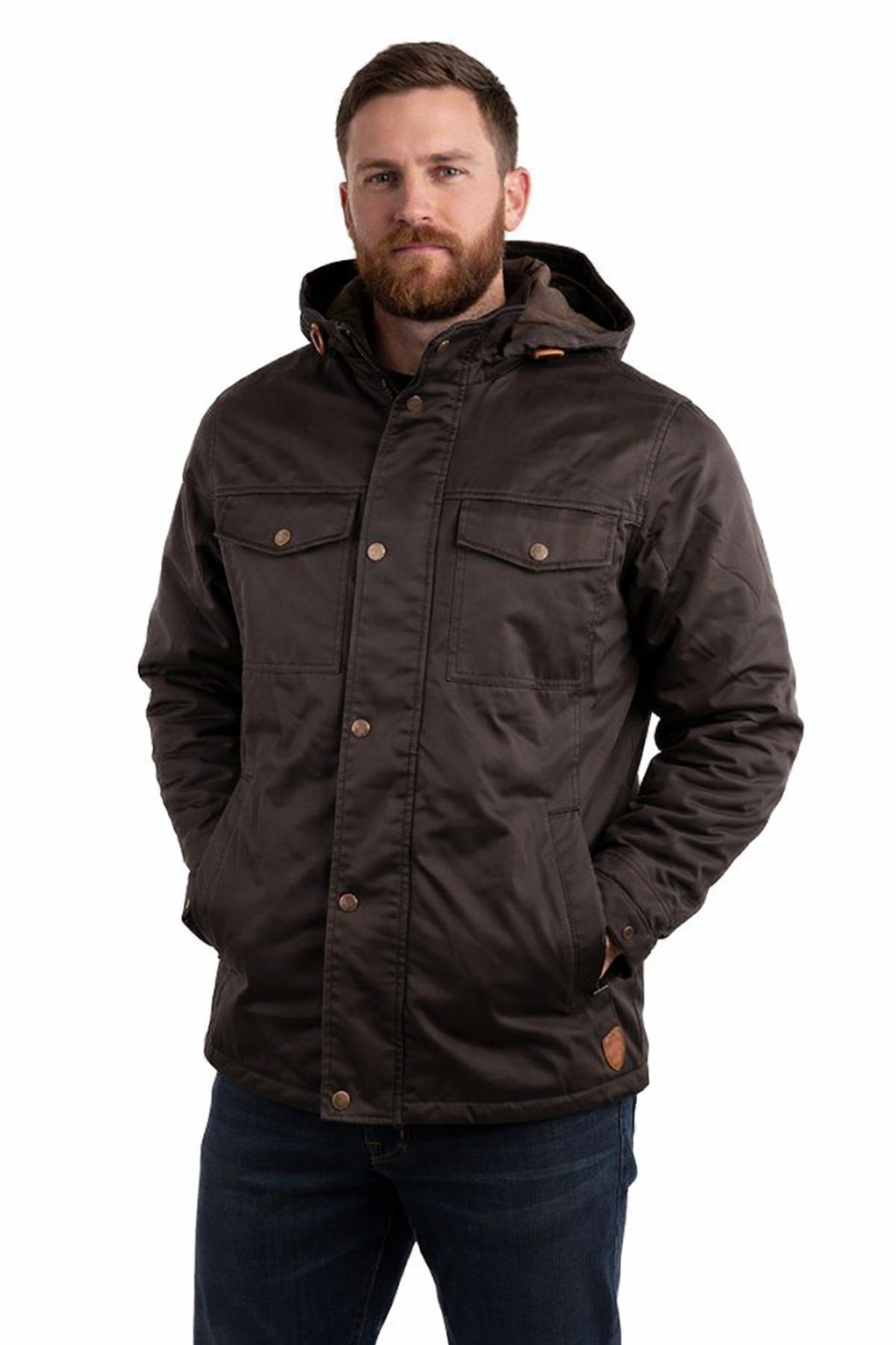 WIL463-1 WILDEBEES/JACKET CHOCOLATE WMA457 ELITE RUGGED OILSKIN - Image 1