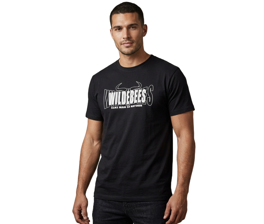 WIL479-1 WILDEBEES/TSHIRT BLACK ARCHED LOGO WMA547 - Image 1