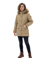WILDEBEES/LADY JACKET WARM SAND FASHION TEDDY LINED PARKA WLA272