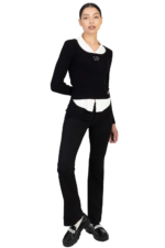 SISSYBOY/PANTS BOOTLEG BLACK THICK WAISTBAND P33203 - Image 7