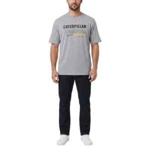 CAT/TSHIRT HEATHER GREY WORKWEAR