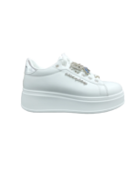 SISSYBOY/SHOES SH1508 WHITE GABRIELLA CHARMS ON SHOE LACE