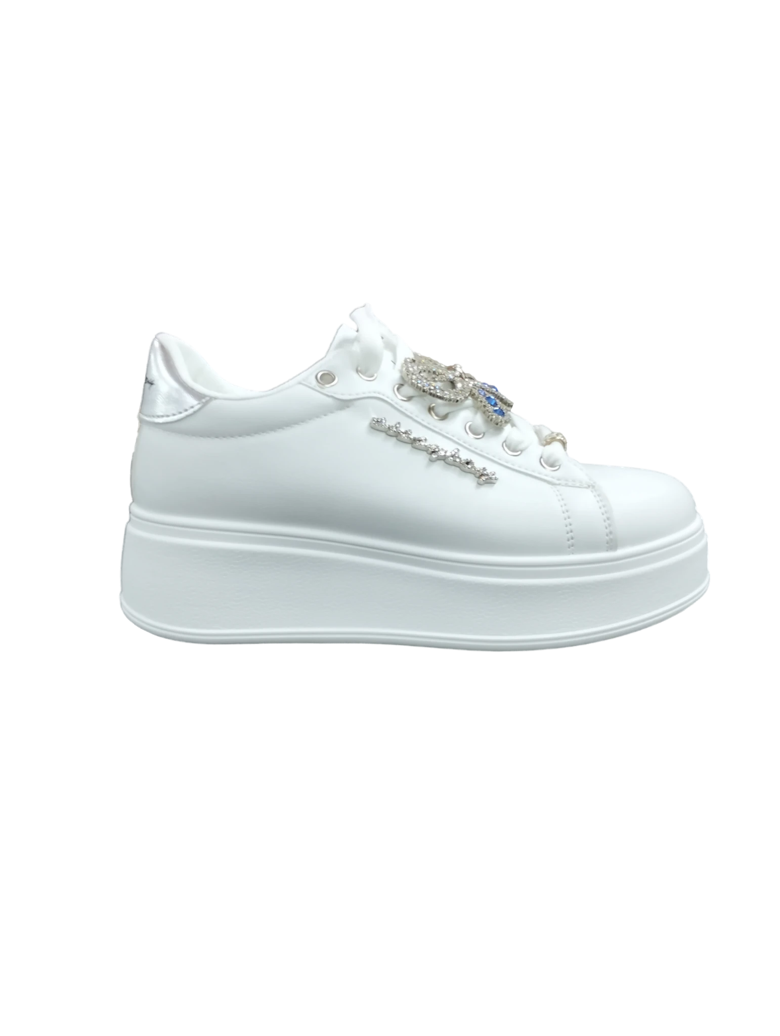 SISSYBOY/SHOES SH1508 WHITE GABRIELLA CHARMS ON SHOE LACE