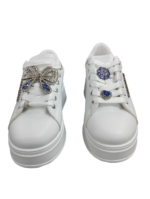SISSYBOY/SHOES SH1508 WHITE GABRIELLA CHARMS ON SHOE LACE - Image 4