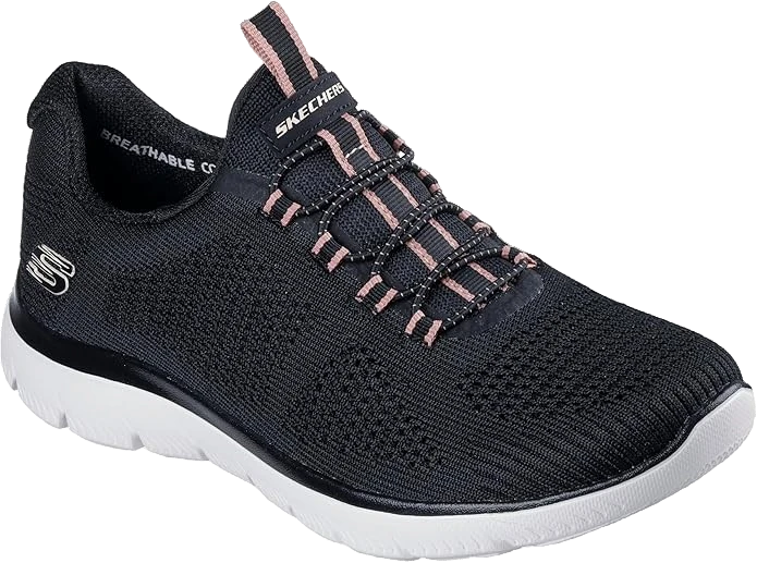 SK1814-1 SKECHERS/150276 BLACK PINK SUMMITS - Image 1