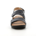 HUSH PUPPIES/GIOVANNA BLACK LEATHER SANDALS 01453 - Image 2