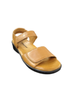 HUSH PUPPIES/YVONNE CUOIO TAN LEATHER SANDALS