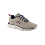 SKECHERS/232758 TAUPE NAVY TRACK