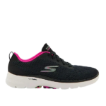 SKECHERS/124619 BLACK HOT PINK GO WALK 6 HIGH ENERGY