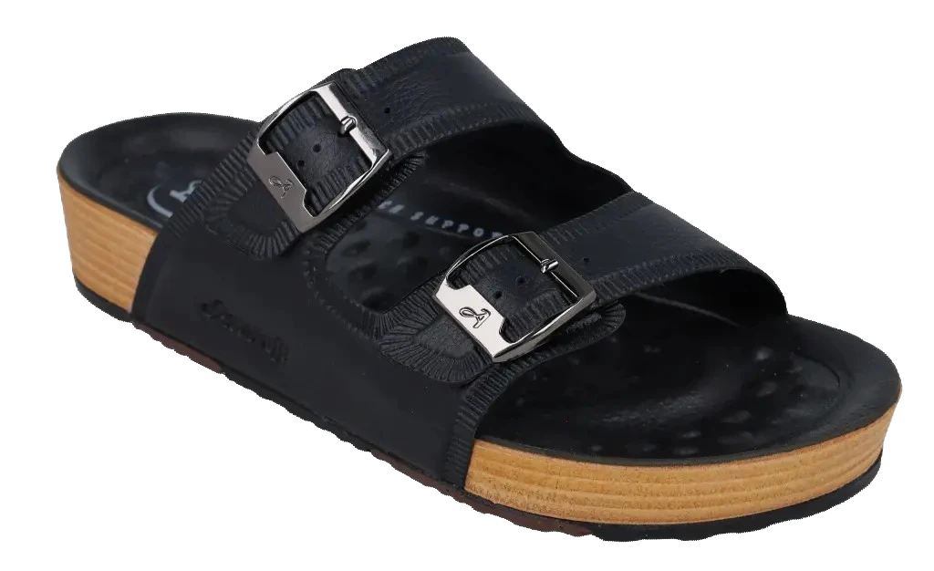 A279-1 AEROSOFT/MSU6256 BLACK BIRK STYLE SANDALS - Image 1