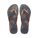 HAVAIANAS/SLIM NAUTICAL NAVY ROSE GOLD