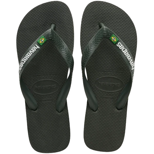 HAV088-1 HAVAIANAS/BRAZIL LOGO GREEN OLIVE - Image 1