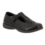 HUSH PUPPIES/CROWN BUCKLE BLACK SCHOOL SHOE