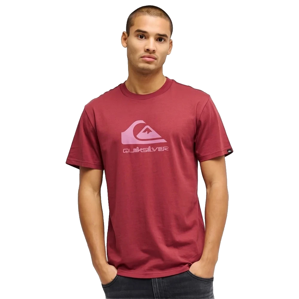 QUIK332-1 QUIKSILVER/TSHIRT OXBLOOD RED CORP LOGO - Image 1